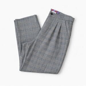 Urban Renewal Plaid Trousers High Waisted Pleated Academia Pants